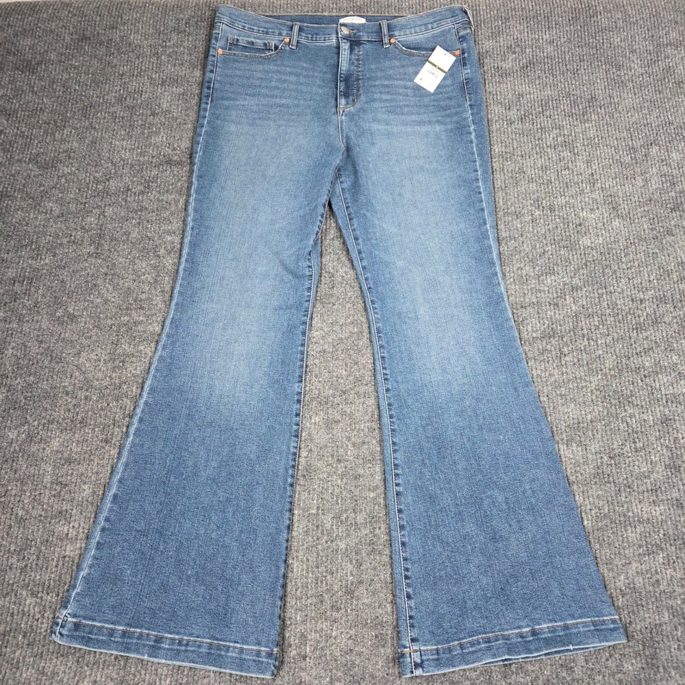 Sofia Jeans by Sofia Vergara Melisa Flare High Rise Medium Wash Denim Size 16 - Picture 1 of 9
